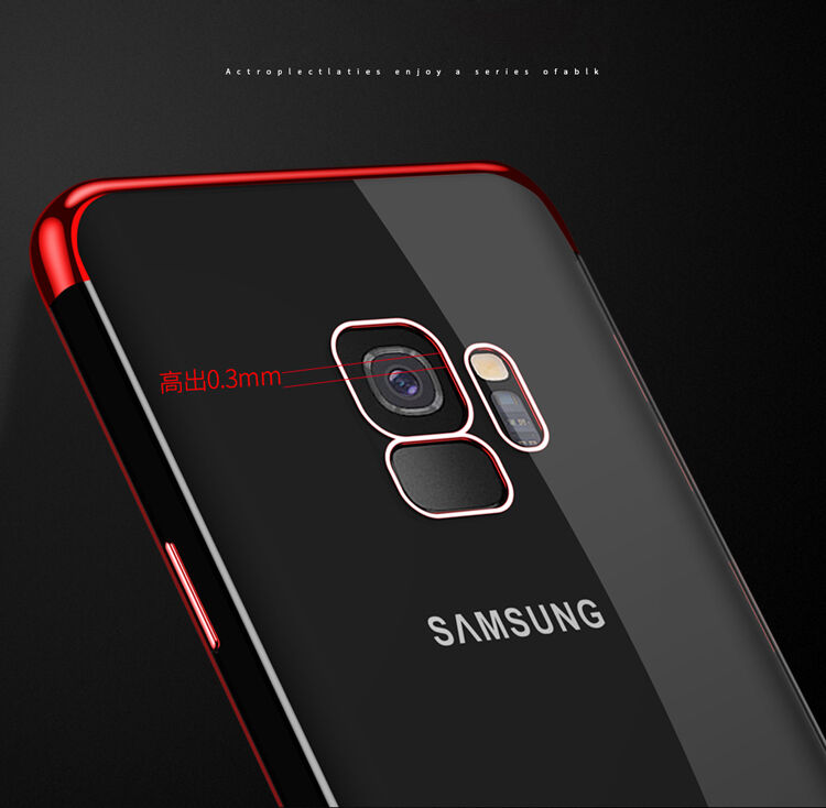 Sulada Plastový číry kryt s rámčekom pre Samsung Galaxy S9 - strieborný