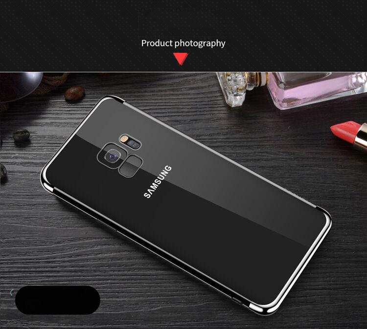 Sulada Plastový číry kryt s rámčekom pre Samsung Galaxy S9 - strieborný