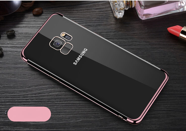 Sulada Plastový číry kryt s rámčekom pre Samsung Galaxy S9 - strieborný