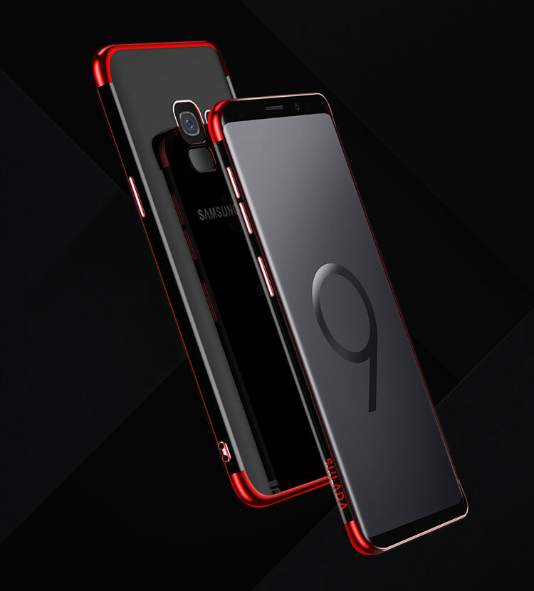 Sulada Plastový číry kryt s rámčekom pre Samsung Galaxy S9 - čierny