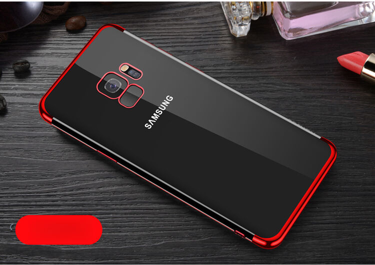 Sulada Plastový číry kryt s rámčekom pre Samsung Galaxy S9 - čierny
