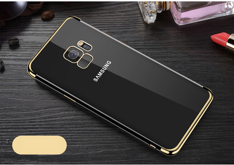 Sulada Plastový číry kryt s rámčekom pre Samsung Galaxy S9 - čierny