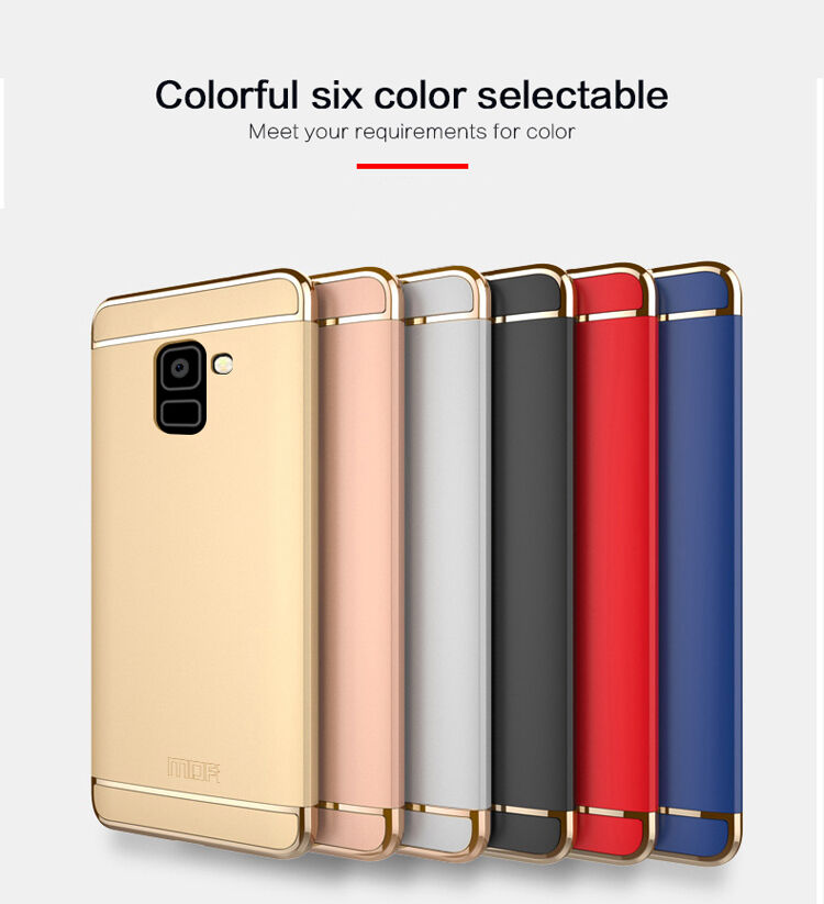 Mofi Plastový kryt pre Samsung Galaxy A8 (2018) - strieborný