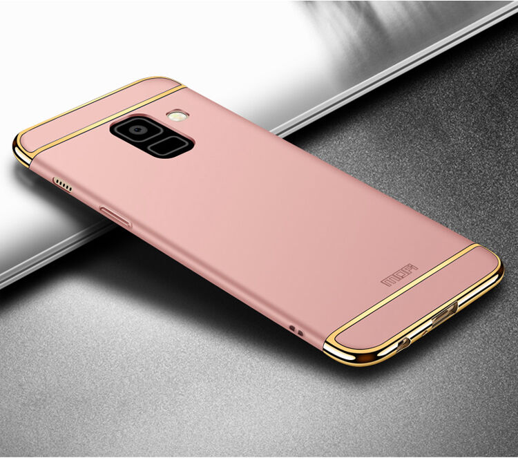 Mofi Plastový kryt pre Samsung Galaxy A8 (2018) - strieborný