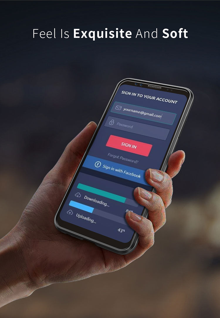 Dux Ducis S kryt s brúsenou textúrou pre Samsung Galaxy A8 (2018) - modrý