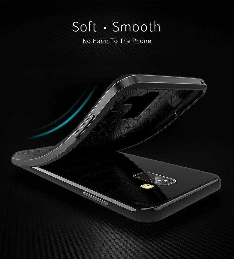 Dux Ducis S kryt s brúsenou textúrou pre Samsung Galaxy A8 (2018) - modrý