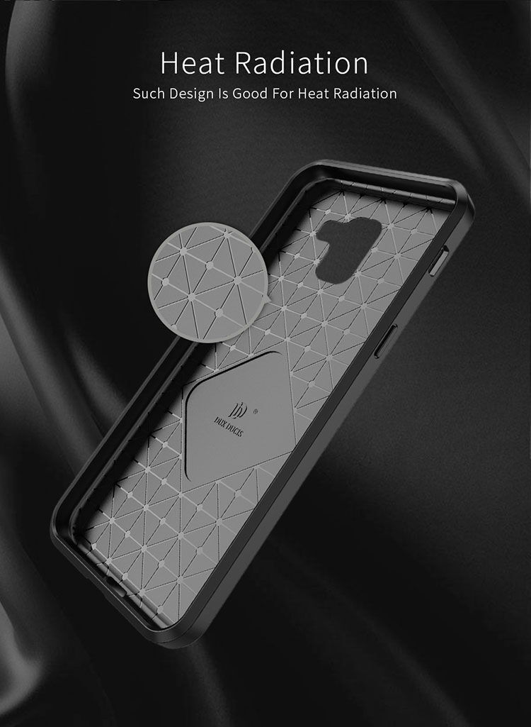 Dux Ducis S kryt s brúsenou textúrou pre Samsung Galaxy A8 (2018) - modrý