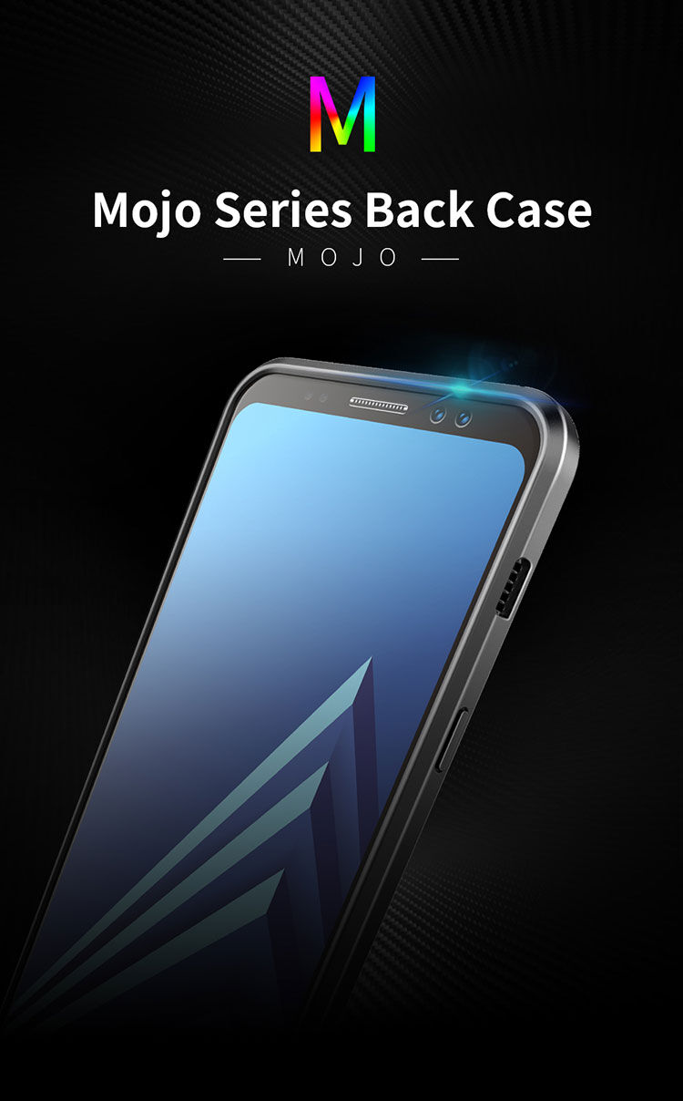 Dux Ducis S kryt s brúsenou textúrou pre Samsung Galaxy A8 Plus (2018) - modrý