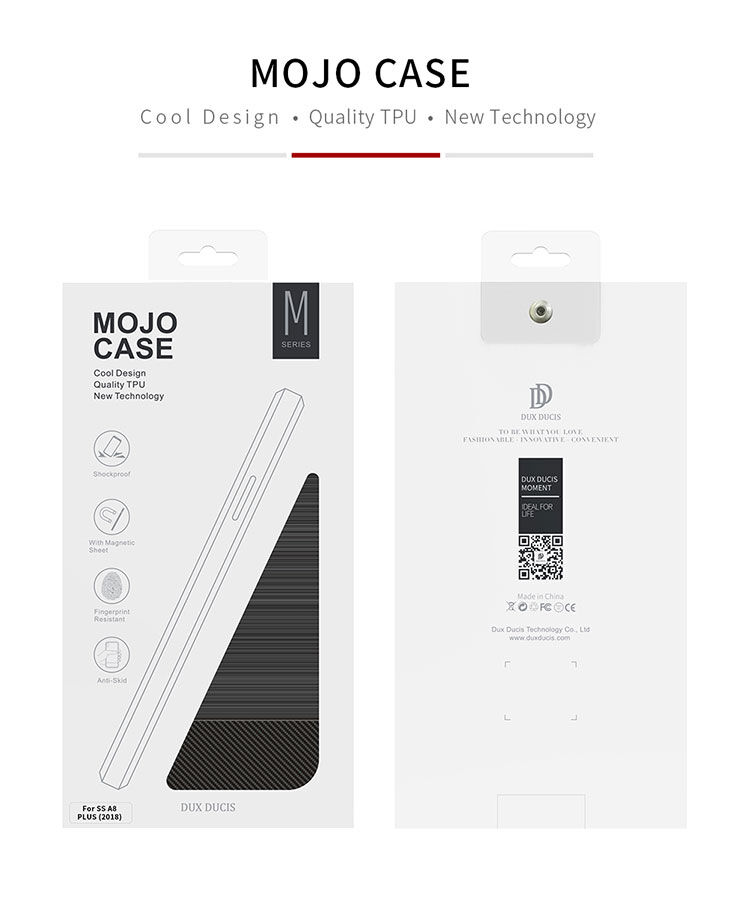 Dux Ducis S kryt s brúsenou textúrou pre Samsung Galaxy A8 Plus (2018) - modrý Dux Ducis S kryt s brúsenou textúrou pre Samsung Galaxy A8 Plus (2018) - modrý
