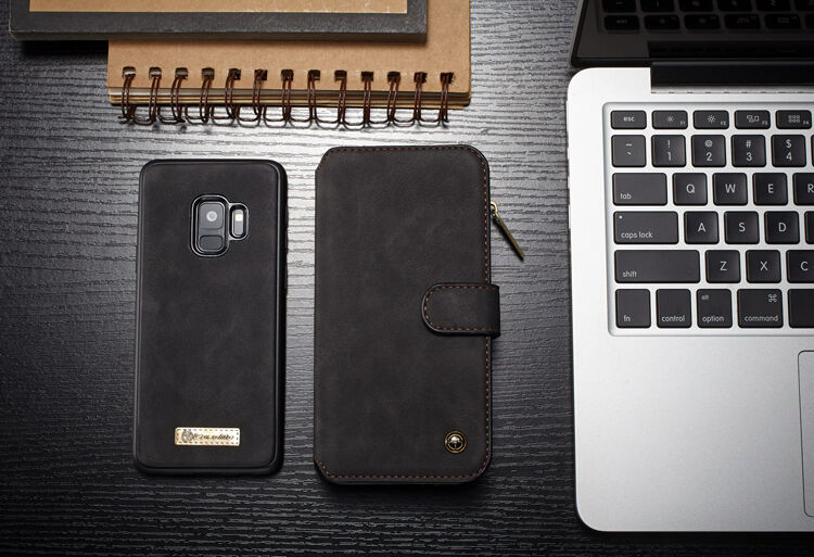Caseme 2v1 peňaženkové puzdro pre Samsung Galaxy S9 - červené