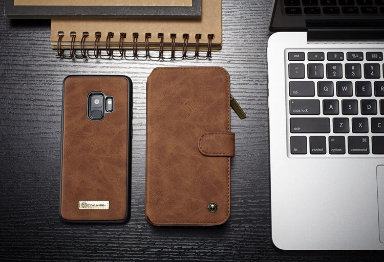 Caseme 2v1 peňaženkové puzdro pre Samsung Galaxy S9 - červené