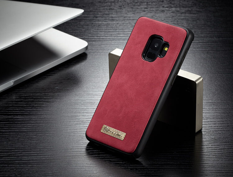 Caseme 2v1 peňaženkové puzdro pre Samsung Galaxy S9 - červené