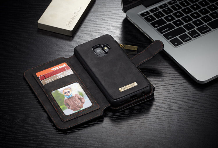 Caseme 2v1 peňaženkové puzdro pre Samsung Galaxy S9 - červené