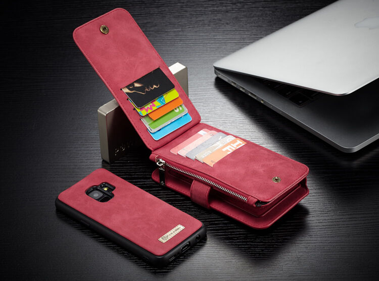 Caseme 2v1 peňaženkové puzdro pre Samsung Galaxy S9 - čierne