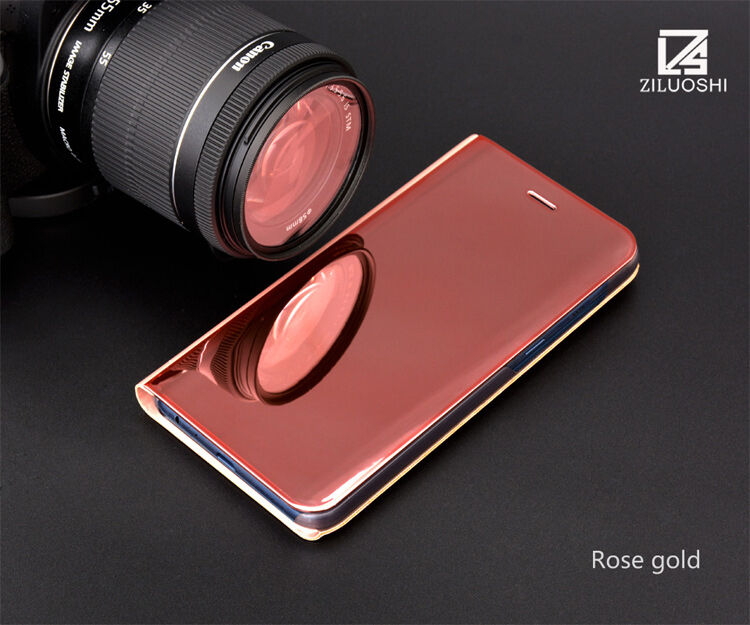 Zrkadlový pokovený kryt pre Samsung Galaxy A8 (2018) - čierny
