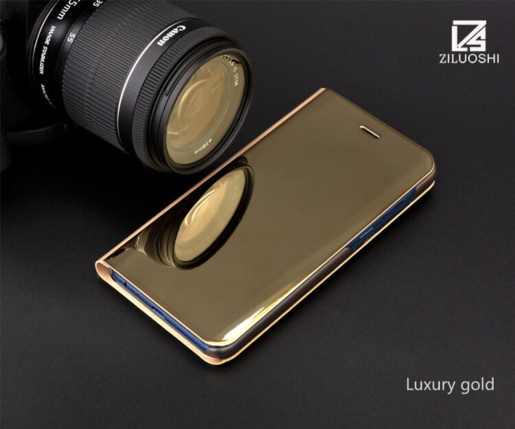 Zrkadlový pokovený kryt pre Samsung Galaxy A8 (2018) - čierny