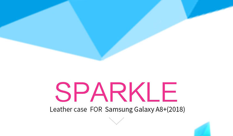 Nillkin Sparkle flipové puzdro pre Samsung Galaxy A8 Plus (2018) - sivé