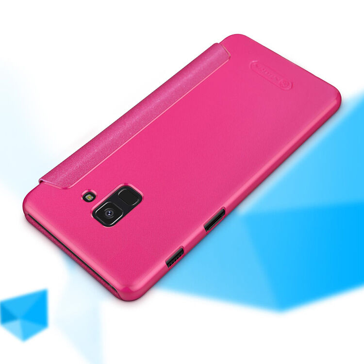 Nillkin Sparkle flipové puzdro pre Samsung Galaxy A8 Plus (2018) - sivé