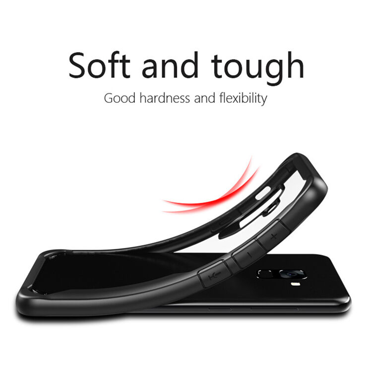Nárazuvzdorný plastový kryt pre Samsung Galaxy A8 Plus (2018) - červený