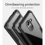 Nárazuvzdorný plastový kryt pre Samsung Galaxy A8 Plus (2018) - červený