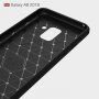 Plastový kryt s brúsenou textúrou pre Samsung Galaxy A8 (2018) - červený