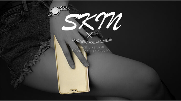 Dux Ducis Skin Pro flipové puzdro pre Samsung Galaxy A8 (2018) - zlaté