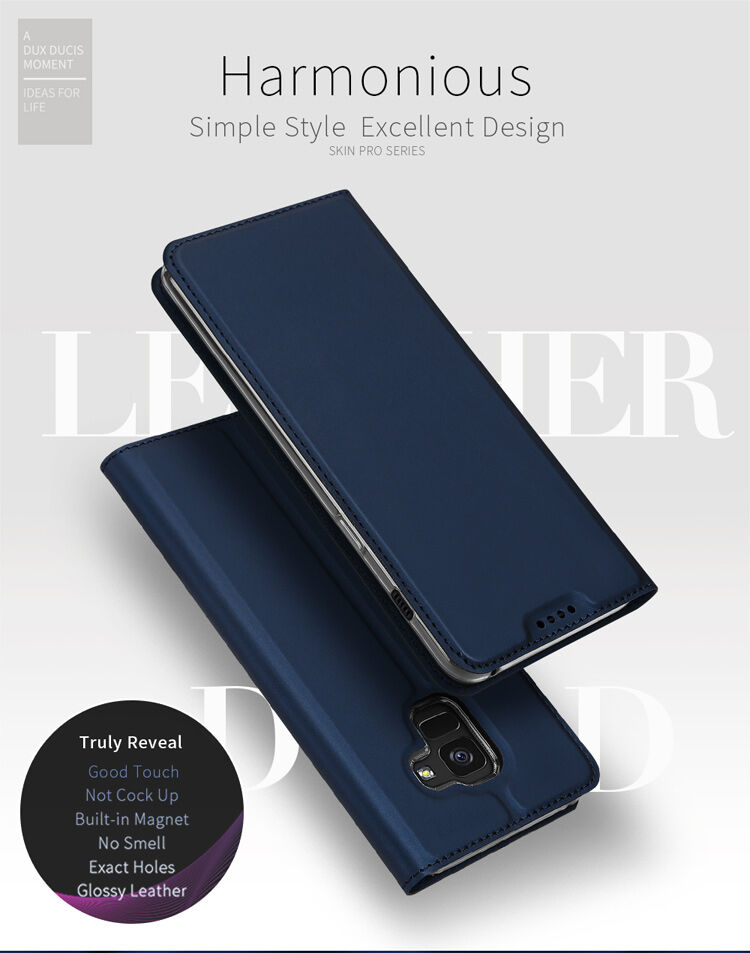Dux Ducis Skin Pro flipové puzdro pre Samsung Galaxy A8 (2018) - sivé