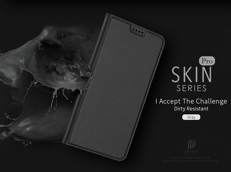 Dux Ducis Skin Pro flipové puzdro pre Samsung Galaxy A8 (2018) - sivé