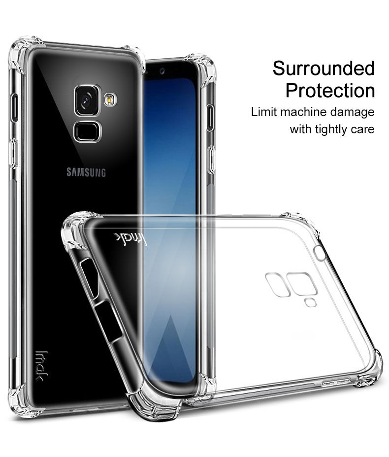Imak Silky plastový kryt Frosted pre Samsung Galaxy A8 (2018) - čierny