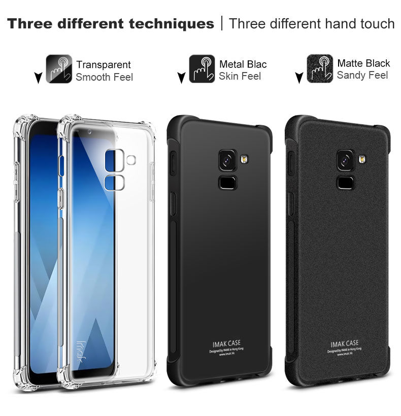 Imak Silky plastový kryt pre Samsung Galaxy A8 (2018) - čierny