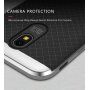 Ipaky plastový kryt s rámčekom pre Samsung Galaxy J5 (2017) - čiernostrieborný