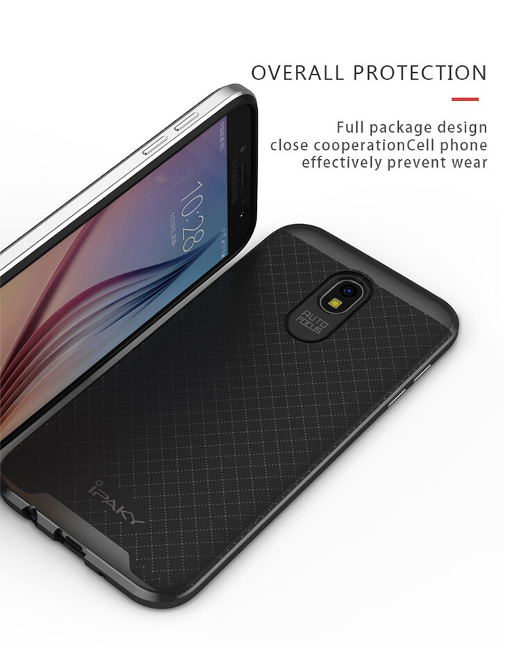 Ipaky plastový kryt s rámčekom pre Samsung Galaxy J5 (2017) - čiernosivý