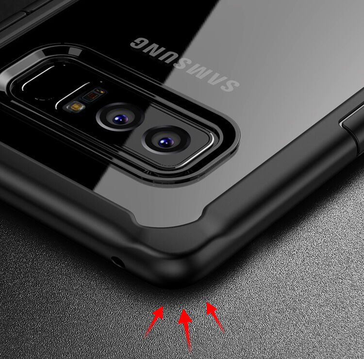 Ipaky plastový kryt s rámčekom pre Samsung Galaxy Note 8 - červený