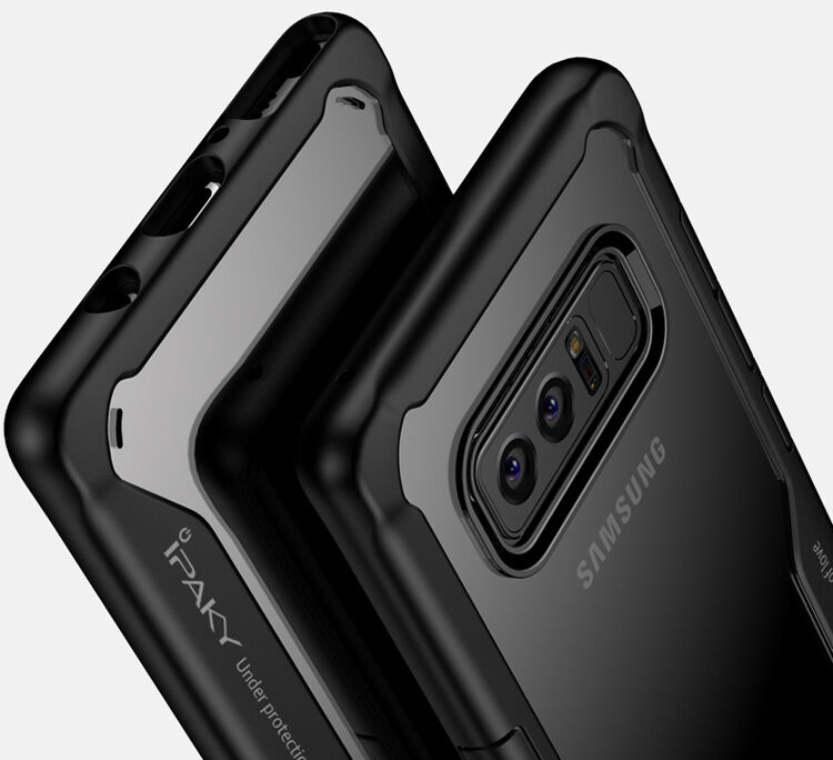Ipaky plastový kryt s rámčekom pre Samsung Galaxy Note 8 - červený