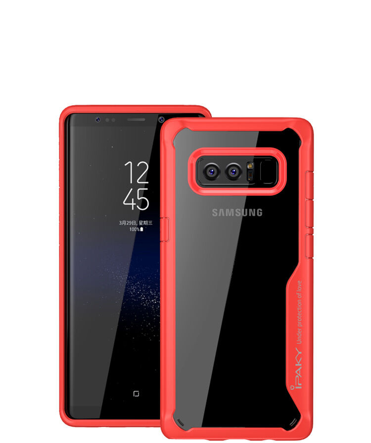 Ipaky plastový kryt s rámčekom pre Samsung Galaxy Note 8 - červený