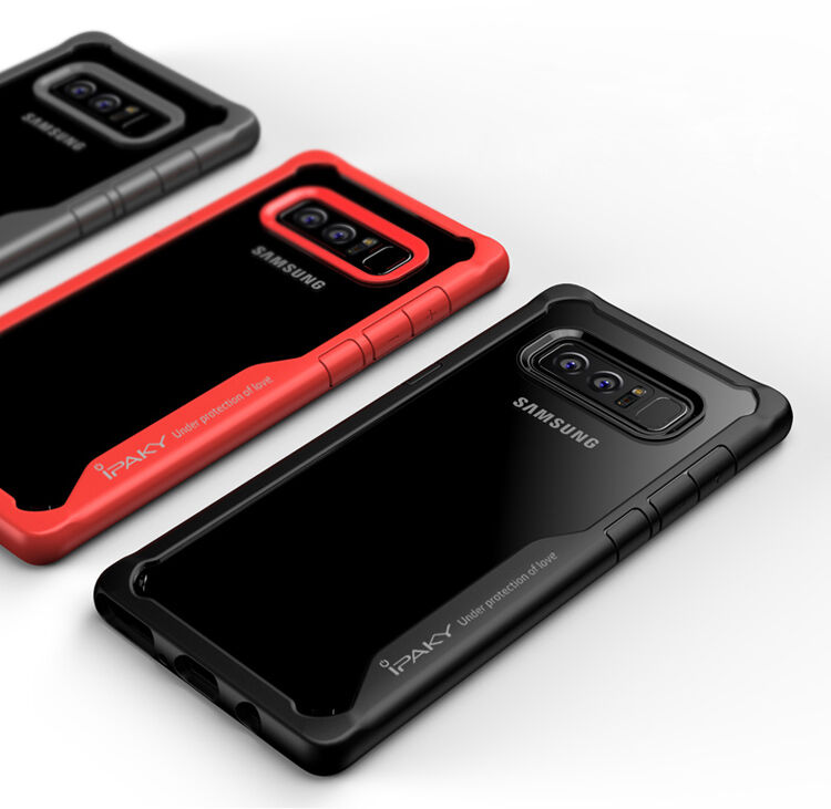 Ipaky plastový kryt s rámčekom pre Samsung Galaxy Note 8 - čierny