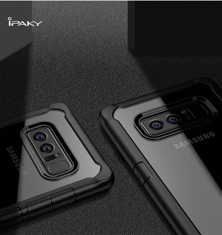 Ipaky plastový kryt s rámčekom pre Samsung Galaxy Note 8 - čierny