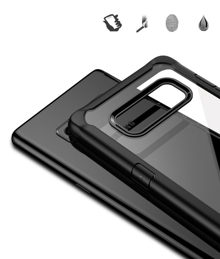 Ipaky plastový kryt s rámčekom pre Samsung Galaxy Note 8 - čierny