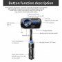 Bluetooth FM transmitter do auta s dvoma USB nabíjacími portami a farebným podsvietením - čierny