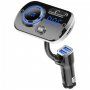 Bluetooth FM transmitter do auta s dvoma USB nabíjacími portami a farebným podsvietením - čierny