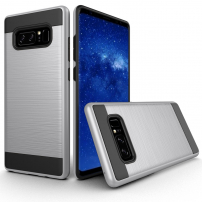 Kryt s brúsenou textúrou pre Samsung Galaxy Note 8 - strieborný