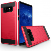 Kryt s brúsenou textúrou pre Samsung Galaxy Note 8 - červený