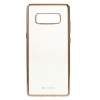 G-Case číry kryt s rámčekom pre Samsung Galaxy Note 8 - zlatý
