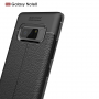 Litchi kožený kryt pre Samsung Galaxy Note 8 - čierny