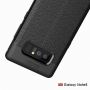 Litchi kožený kryt pre Samsung Galaxy Note 8 - čierny