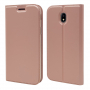 Flipové kožené puzdro pre Samsung Galaxy J7 (2017) - ružovo-zlaté