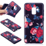 Plastový kryt ruža pre Samsung Galaxy A8 (2018) - čierny