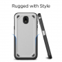Odolný protišmykový kryt pre Samsung Galaxy J7 (2017) - strieborný