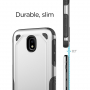 Odolný protišmykový kryt pre Samsung Galaxy J7 (2017) - strieborný
