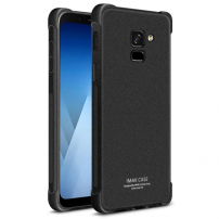 Imak Silky plastový kryt Frosted pre Samsung Galaxy A8 (2018) - čierny